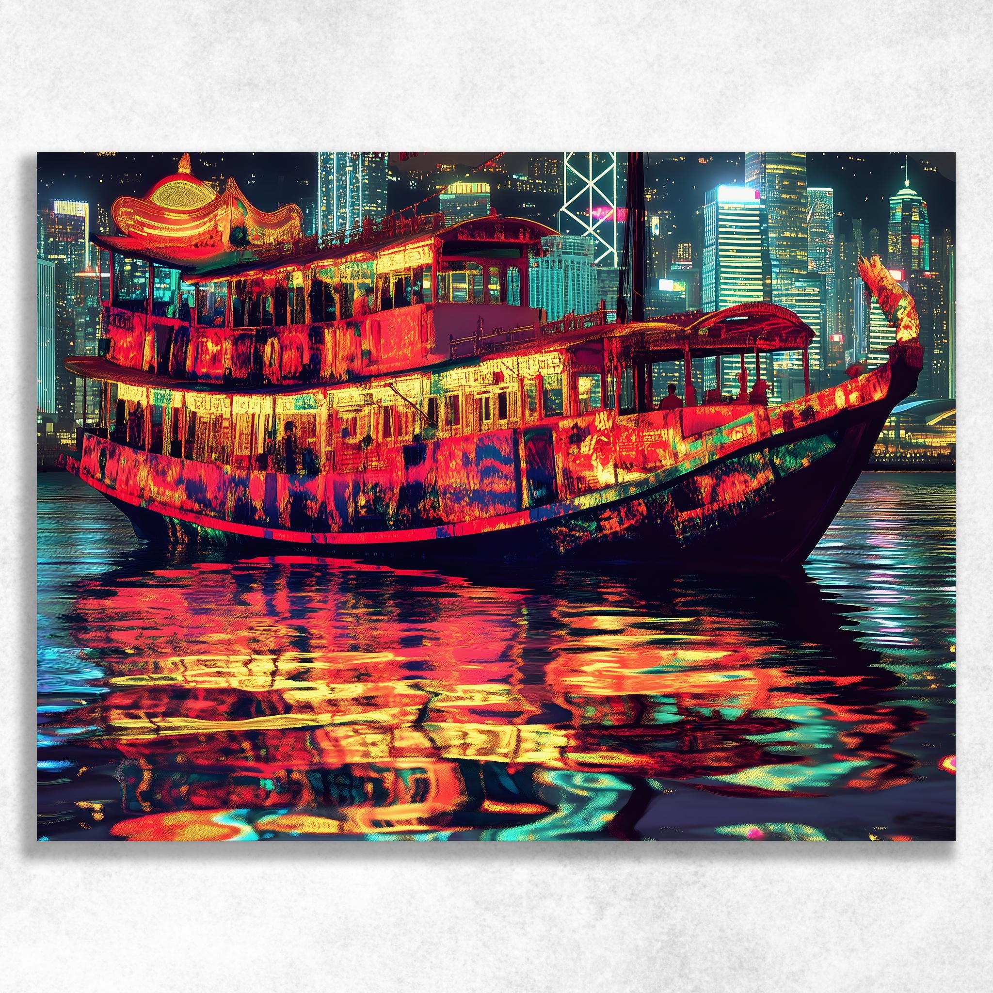 ヴィンテージ 油彩画 ジャンク船 夕景 海景画 69e36ff5e6a35ba020bdd54df7faaa