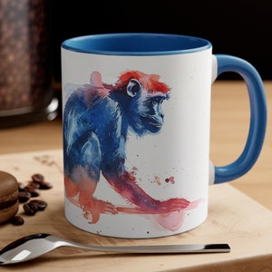 Stunning Monkey Mug | Animal Lover, Coffee Mug, Tea Mug, Nature, Present, Gift, Birthday, Holiday, Vacation, Beautiful Mugs, Popular