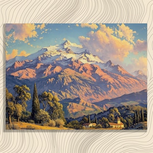 Chile Canvas Wall Art: Vibrant Landscape Print for Living Room Decor Unique South American Artwork Ready to Hang Piece Chilean Beauty