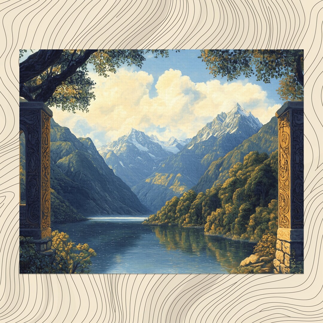 Philippines Canvas Wall Art, Vibrant Painting of Landscapes Primitive