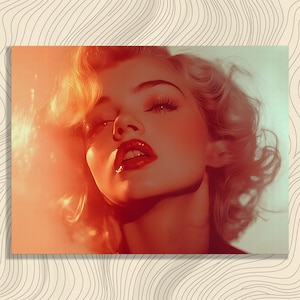 Glamorous Marilyn Monroe Canvas Wall Art – Vintage Film Poster Retro Glamour Collectible Print Gift for Art Enthusiasts and Collectors