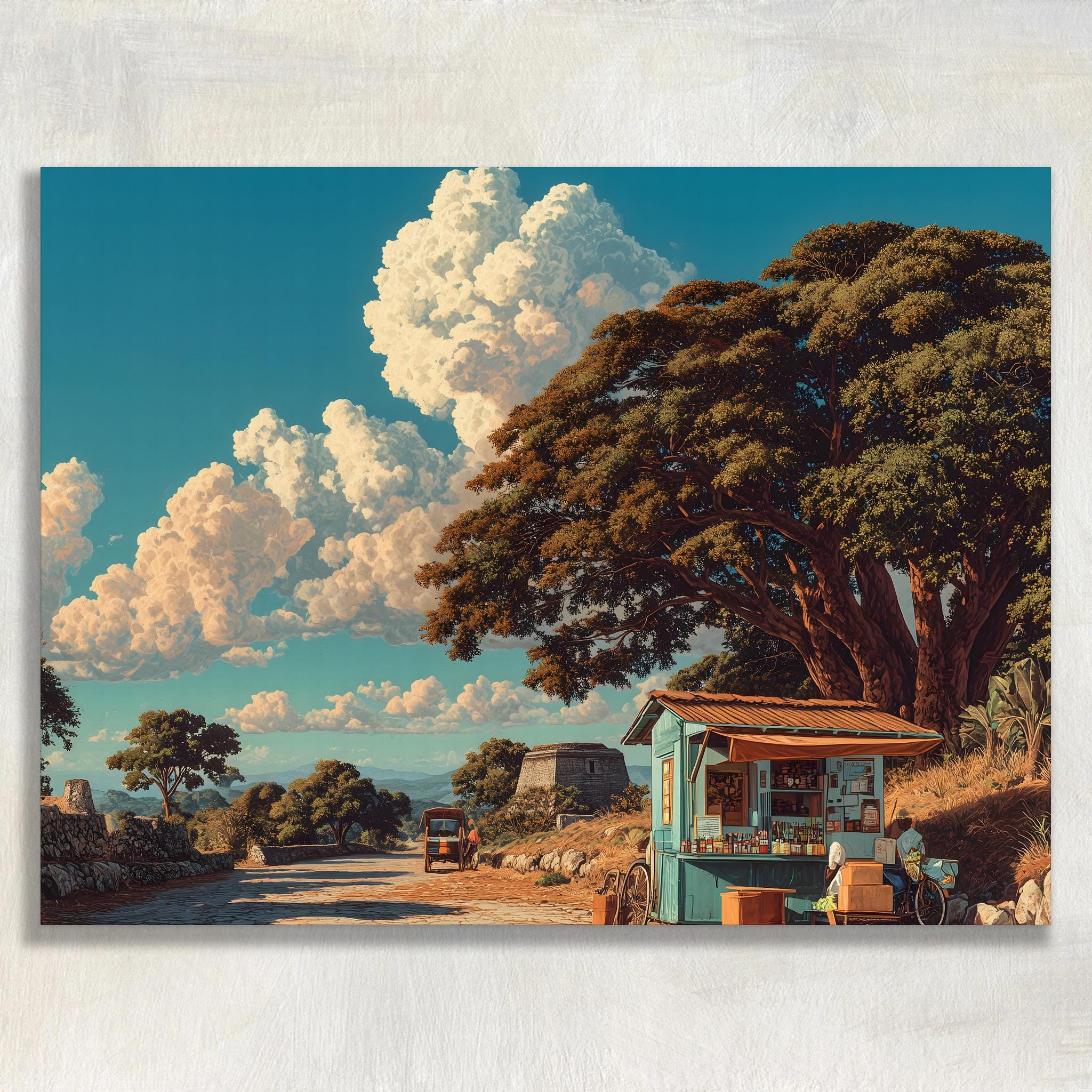 Zimbabwe Countryside Canvas Wall Art – Vintage African Landscape