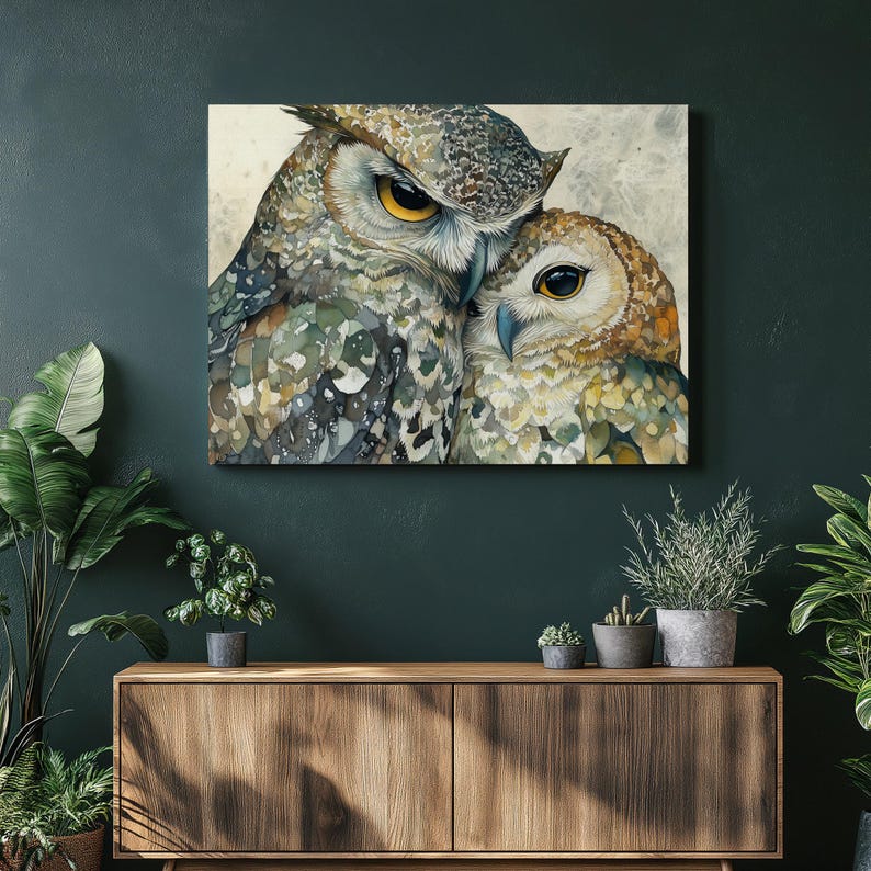 Enchanting Owl Canvas Wall Art Rich Colors Extreme Detail Animal Lover ...