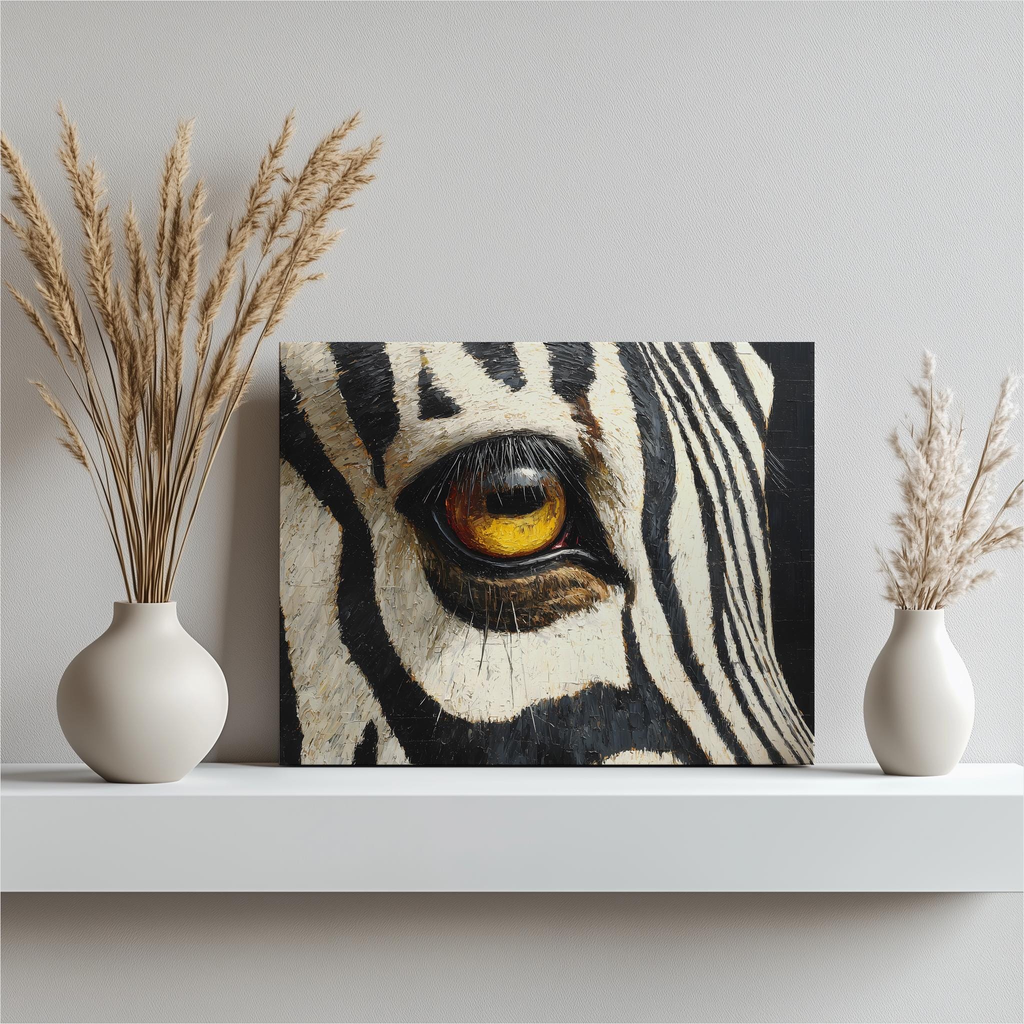 Zebra Painting Vintage Framed - Etsy