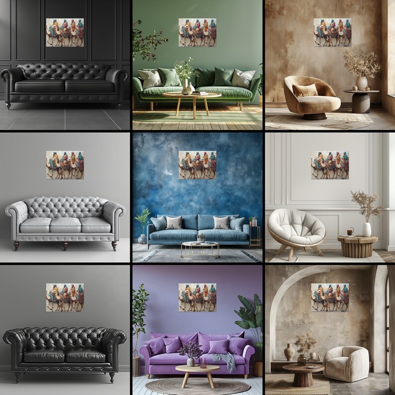 Silk Road Canvas Wall Art Journey Trade Decor Exotic Home Accent