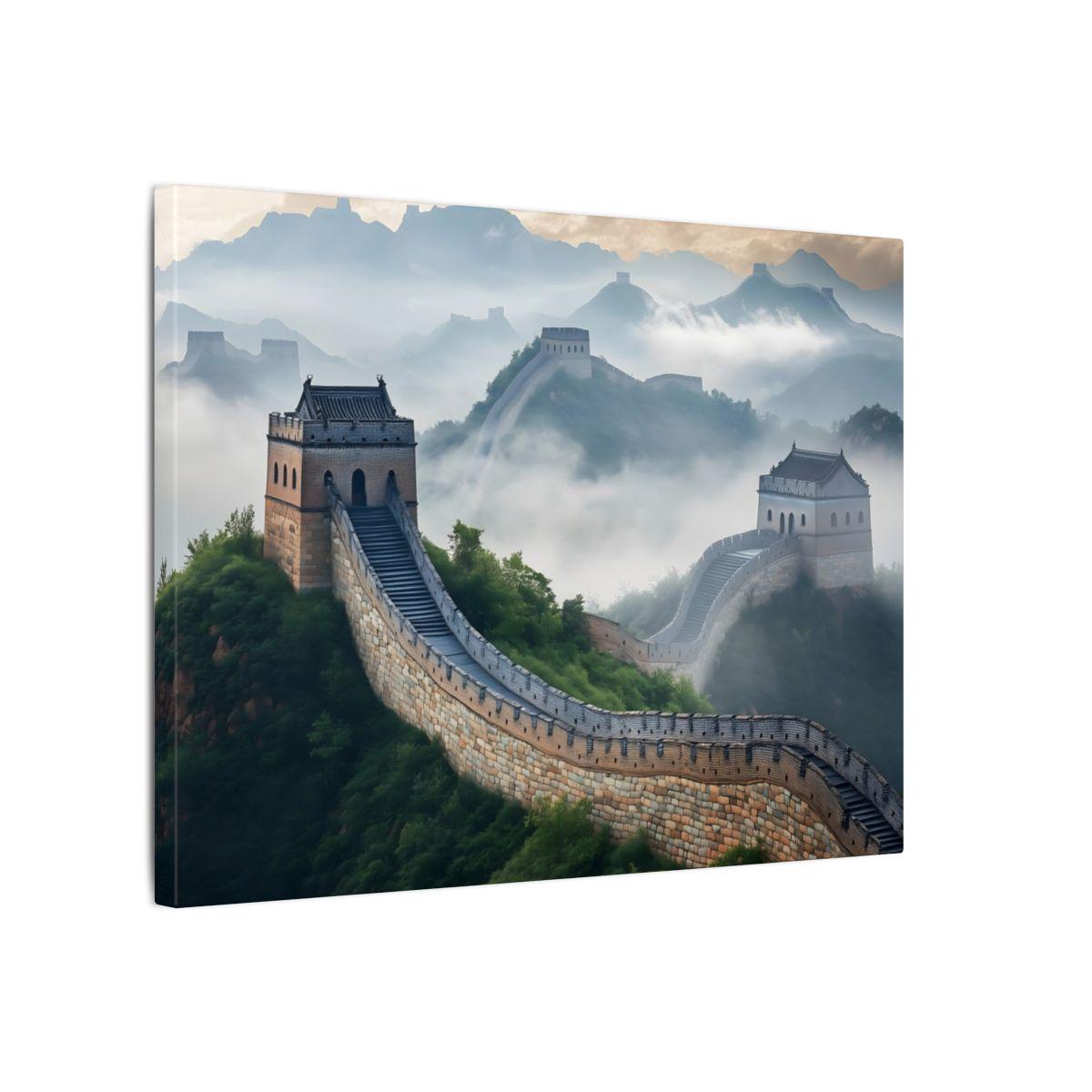China Great Wall Canvas Wall Art - Misty Chinese Mountain Landscape ...