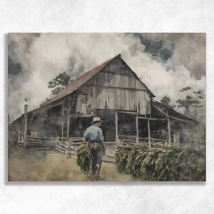 tobacco farm prints Farming 1916 Nworming And Topping Tobacco On A At Hedges Station Kentucky Photograph By Lewis Hine 7 August 1916 Poster Print by (24 x 36): Posters & A painting by National Park Service artist Sydney King. Farm Artwork by Kentucky Artist
