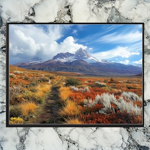 Chile Canvas Wall Art, Vibrant Landscape Print Decor for Living Room, Unique South American Artwork, Ready to Hang, Home Decoration piece