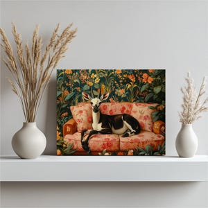 Okapi canvas wall art, unique animal design, vibrant home decor, perfect gifts, nature inspired print for living room, Livingroom Decoration