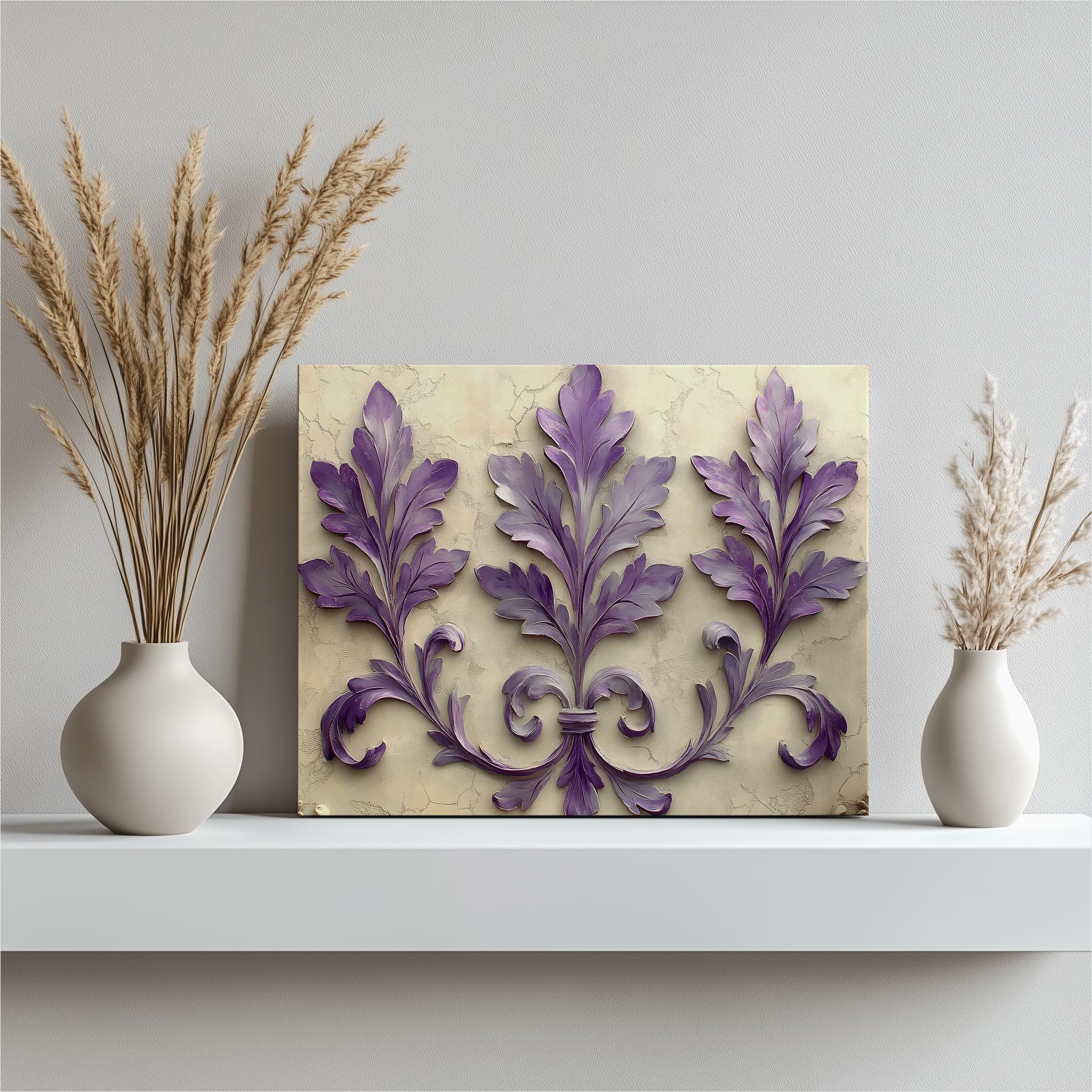 LevvvArts キャンバスウォールアート 5点 紫の木 森 白黒 滝 風景画 キャンバスプリント リビングルーム装飾 秋の絵画 フレーム LevvvArts キャンバスウォールアート 5点 紫の木 森 白黒 滝 風景画