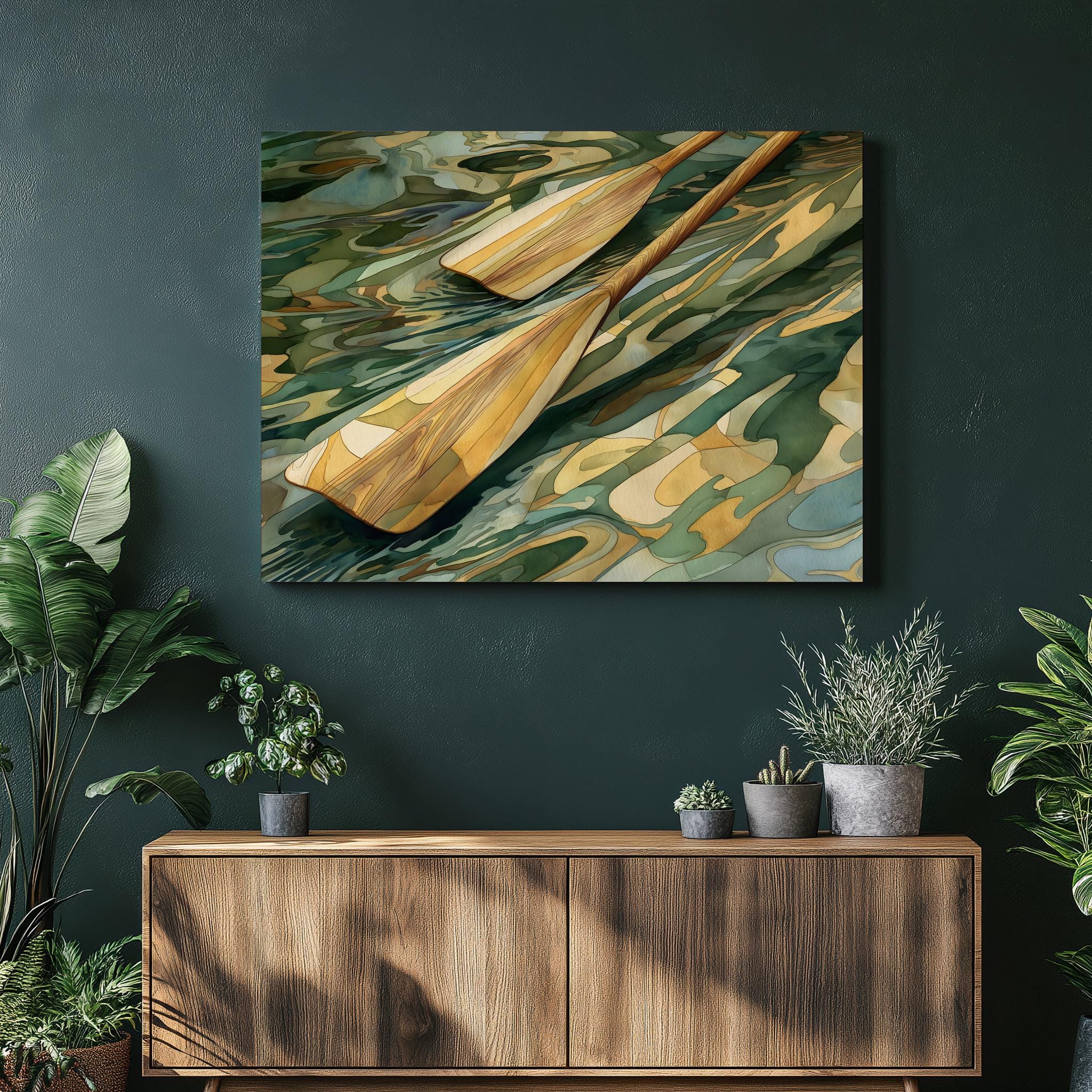Nautical Oars Canvas Wall Art Coastal Watercolor Boat Paddle Print nautical-oars-canvas-wall-art-coastal-watercolor-boat-paddle-print