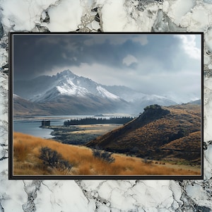 New Zealand Canvas Wall Art, Scenic Landscape Print with Vibrant Colors, Perfect for Home Decor and Gifts - Ideal for Living Room or print
