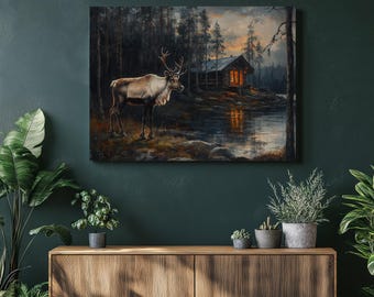 Finland Canvas Wall Art, Beautiful Sauna Huts, Nordic Landscape, High Resolution Art, Traditional Finnish Decor, Perfect for Home or Office