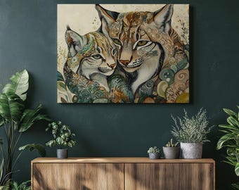 Lynx Canvas Wall Art Stunning Watercolor Painting for Animal Lovers and Decor Enthusiasts Vibrant Colors Unique Home Decor Lynx Gift Idea
