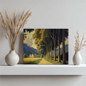 Landscape Art, Canvas for Wall Art, Farmhouse Decor, Nature Scene, Home Decor, Farmhouse Style, Scenery Artwork, Countryside Artwork