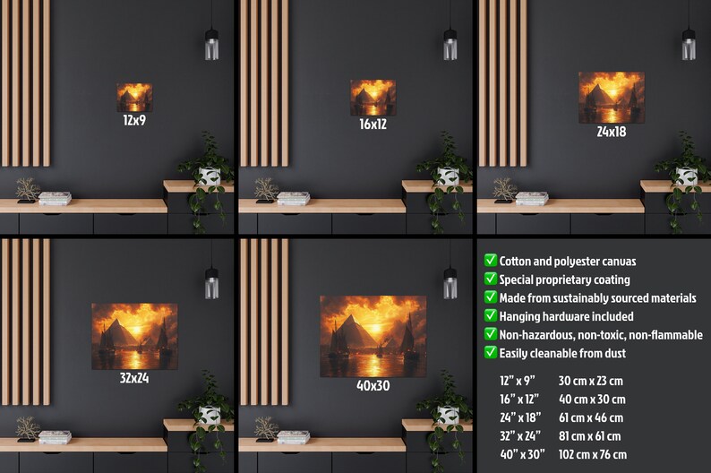 Egypt Canvas Wall Art Majestic Views Its Scenic Beauty Timeless