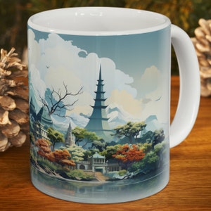 Vietnam Coffee Tea Mug, 11 oz, white