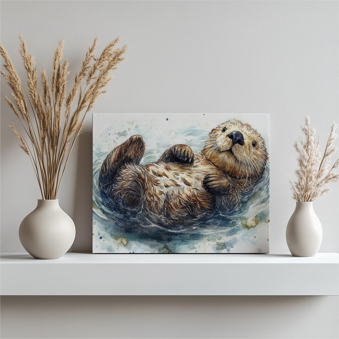 Sea Otter, Sea Otter Artwork, Sea Art, Ocean Painting, Ocean Art, Ocean — free download