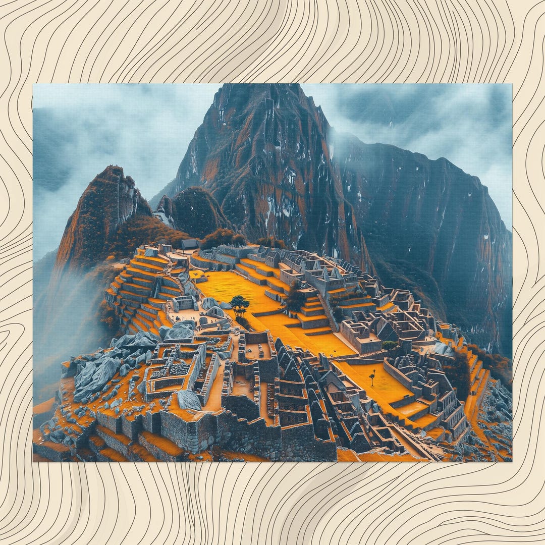 Thailand Canvas Wall Art Golden Statues, Buddhist Temple Painting Thai