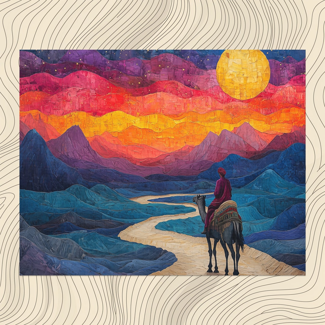 Ibn Battuta Canvas Wall Art, Islamic Home Decor, Travel Inspired