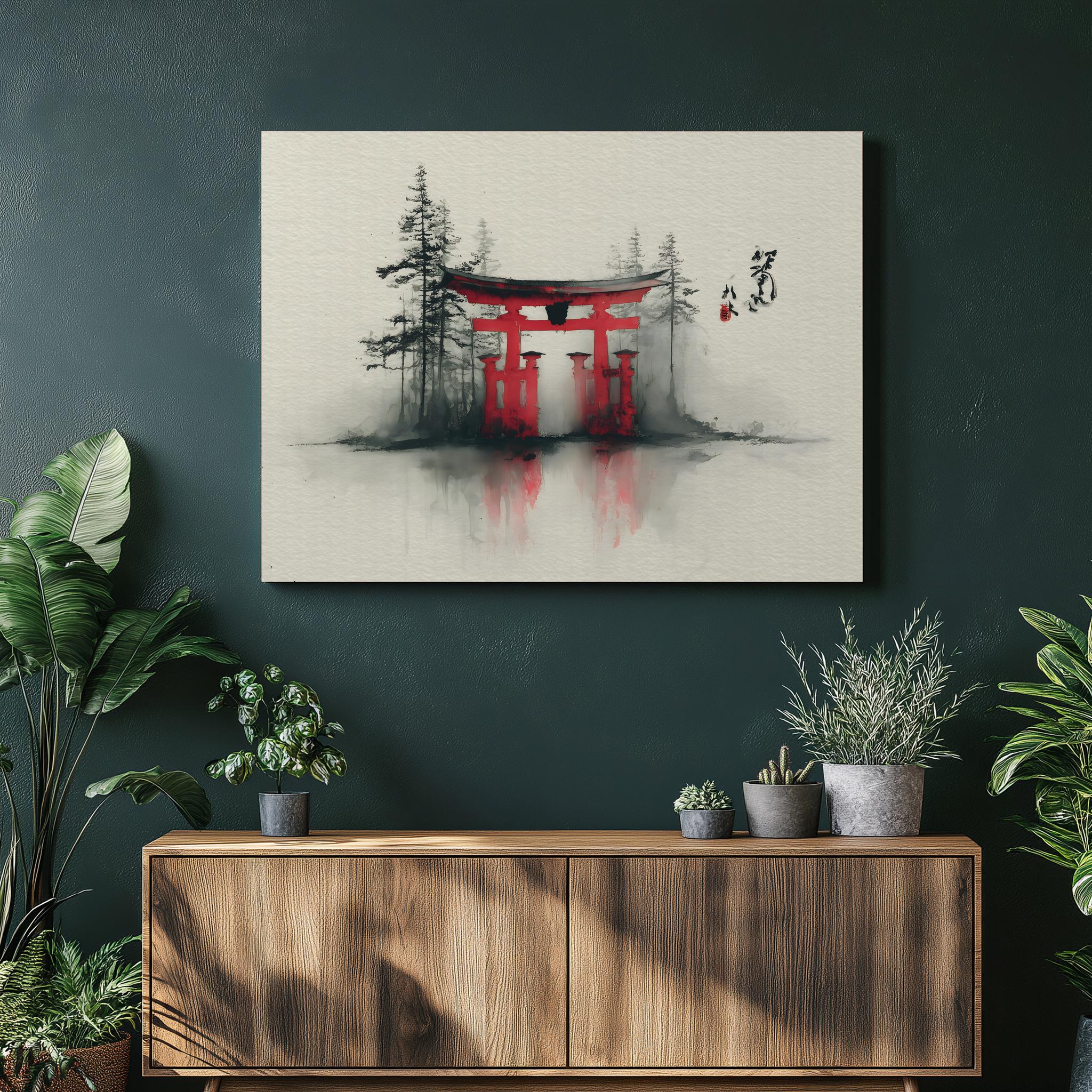 Quadro Su Vetro Pixxprint – Torii Gate Miyajima Giappone – 70x100 Cm – Vero Vetro Con Sospensione - 4