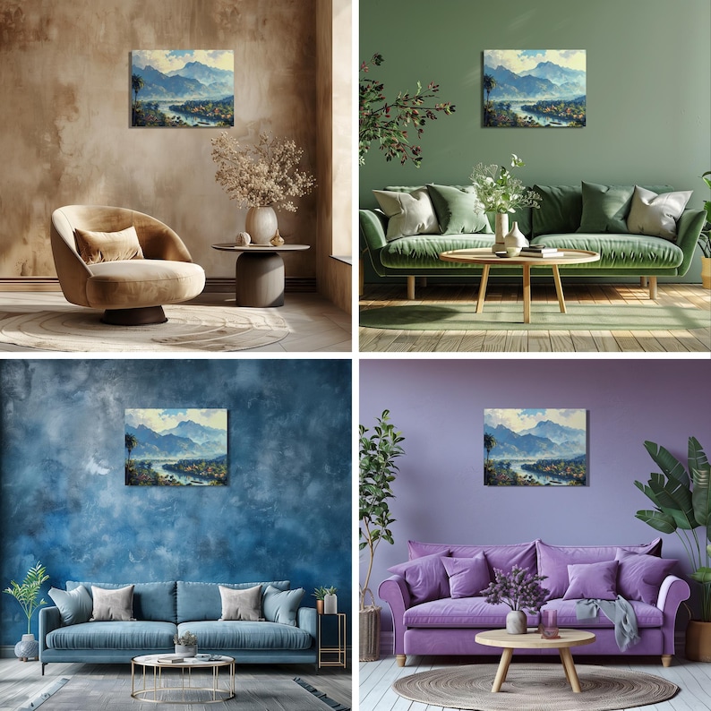 Test 3 mockup for Catchy Laos Canvas Wall Art Nostalgic Luang Prabang Detailed Painting for Living Room Decoration Glittering, Inexpensive Canvas Wall Artwork