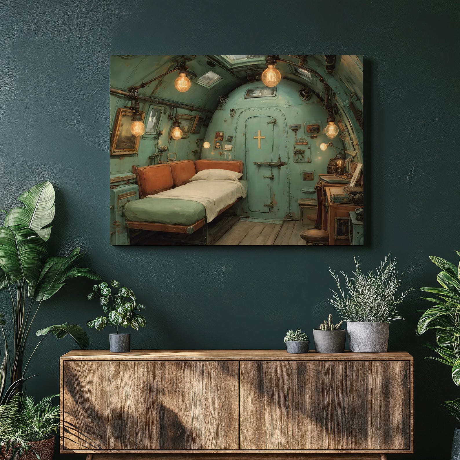 Cozy Vintage Submarine Canvas Wall Art - Industrial Steampunk Nautical ...