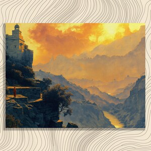 Pakistan canvas muurkunst: levendig en grijstinten landschap groot canvas foto moderne woonkamer decor kantoordecoratie Pakistaanse stijl