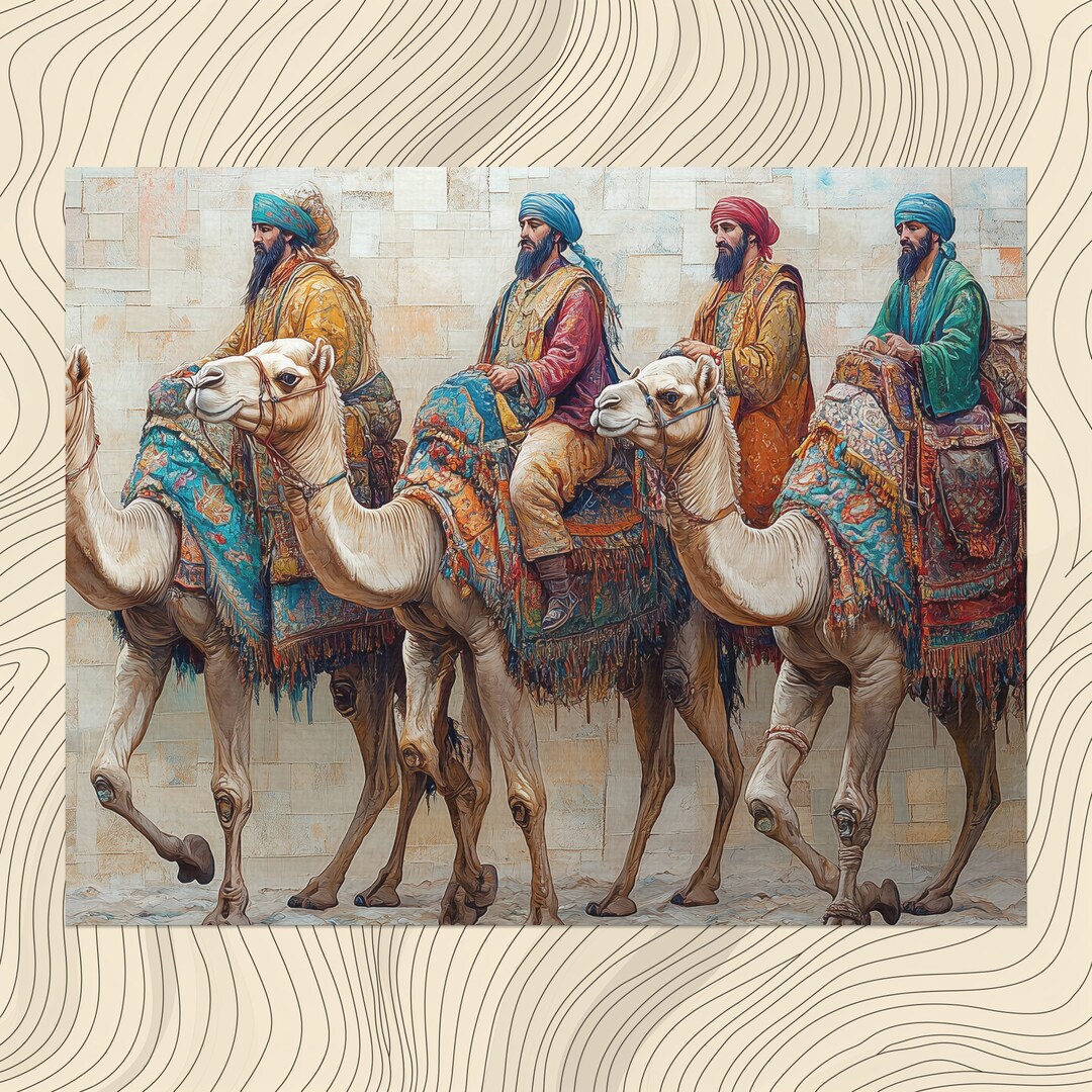 Silk Road Canvas Wall Art Journey Trade Decor Exotic Home Accent