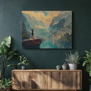 Yoga Canvas Wall Art, Peaceful Meditation Decor for Home, Relaxation Artwork with Serene Vibes, Yoga Room Accent, Tranquil Yoga Painting