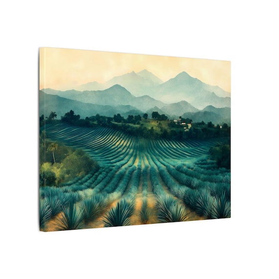 Jalisco Agave Felder Leinwand Wand Kunst - Panorama blaue Agave Landschaft  mit Bergen rustikale Bauernhaus Dekor Druck Tequila lndliche Landschaft -  Etsy.de