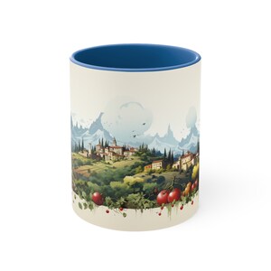 Italy Coffee Tea Mug, 11 oz, colored