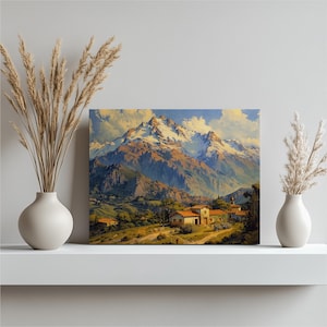 Chile canvas wall art painting Santiago views traditional huaso culture nostalgic canvas decor high resolution vintage style art print high