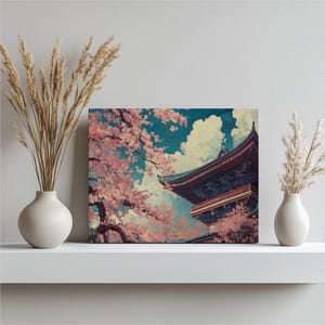 Captivating Japan Canvas Wall Art, Stunning Cherry Blossoms Decor for Home and Office, Landscape Print for Nature Lovers, Japanese Scenic