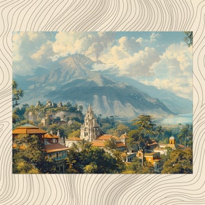 Guatemala kanvas väggkonst, livfull målning av Tikal Maya textilier dekor högkvalitativ museumsgåva kulturarv fantastiskt konstverk