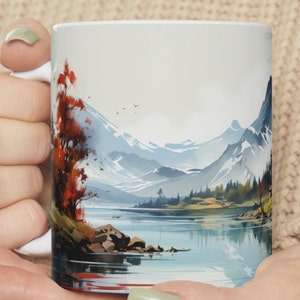Norway Coffee Tea Mug, 11 oz, white