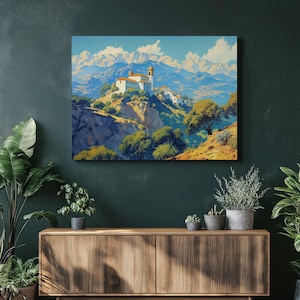 Spain Canvas Wall Art: Vibrant Scenic Landscape Premium Quality Print European Wall Decor Unique Spanish Art Piece for Home or Office