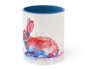 Stunning Rabbit Mug | Animal Lover, Coffee Mug, Tea Mug, Nature, Present, Gift, Birthday, Holiday, Vacation, Beautiful Mugs, Popular