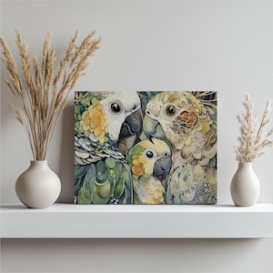 Vibrant Parrot Canvas Print for Tropical Wall Art Painting, Colorful Parrot Canvas Art Decor – Unique Nature Gift for Bird Lovers