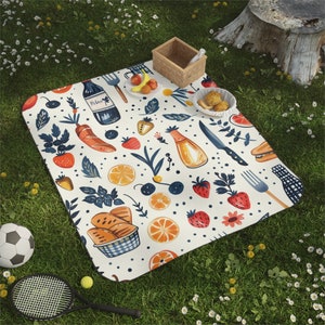 Waterproof Picnic Blanket | Roll Up Camping Mat, Foldable Beach Mat, Large, Soft, Travel, Summer, Family, Lightweight, Portable