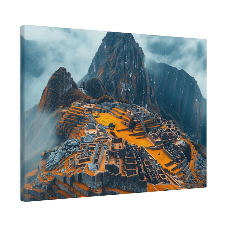 Thailand Canvas Wall Art Golden Statues, Buddhist Temple Painting Thai