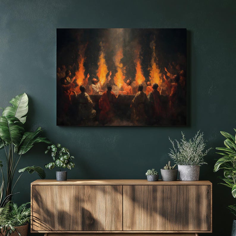 Pentecost Holy Spirit Canvas Wall Art – Christian Wall Art Religious ...