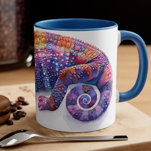 Stunning Chameleon Mug | Animal Lover, Coffee Mug, Tea Mug, Nature, Present, Gift, Birthday, Holiday, Vacation, Beautiful Mugs, Popular