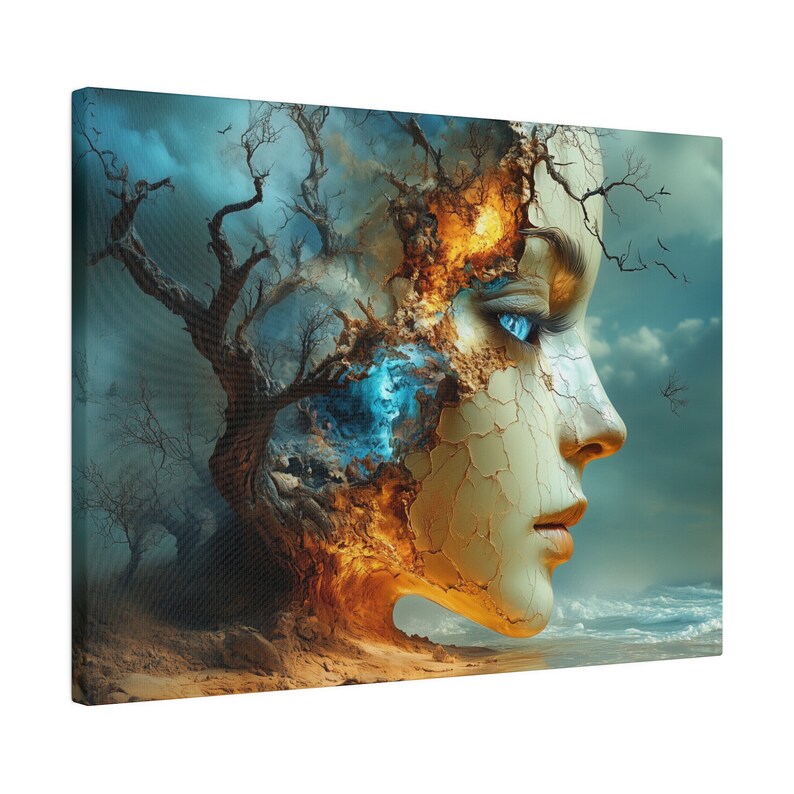 Dreamscape Canvas Wall Art, Vibrant Dali Style Decor for Home and