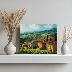 Italy Canvas Wall Art Vibrant Colors Italian Landscape Home Decor, Relaxing Decoration for Living Room, Office, Entrance, Toilet or Bedroom