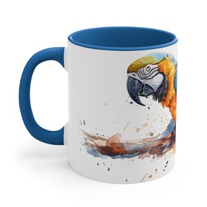 Blue Yellow Macaw Mug | Animal Lover, Coffee Mug, Tea Mug, Nature, Present, Gift, Birthday, Holiday, Vacation, Beautiful Mugs, Popular