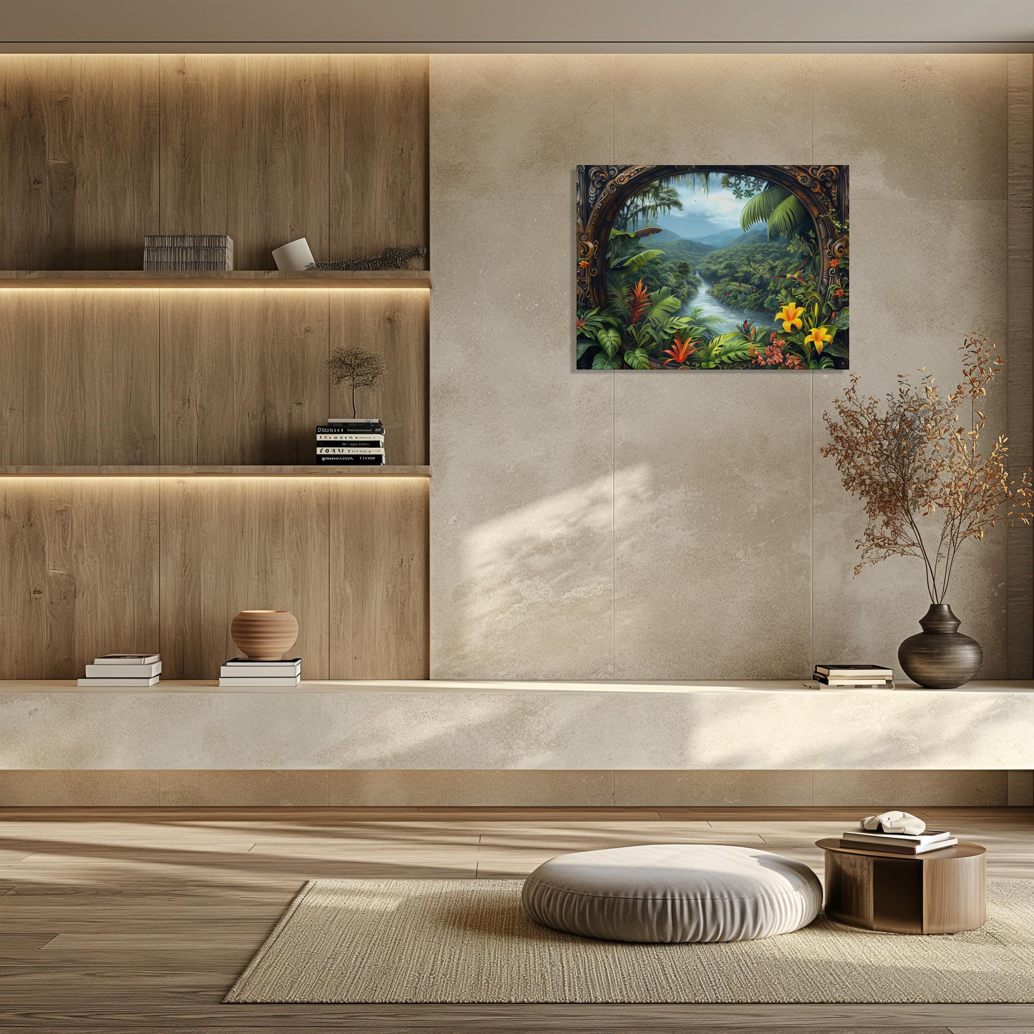 Brazil Canvas Wall Art, Exotic Amazon Rainforest Painting Lush