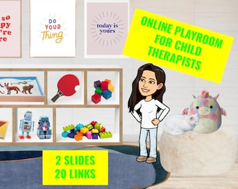 Therapist Play Room Online Elementary Distance Learning Therapeutic Activities Playroom for Teletherapy and Virtual Counseling Tools Fun