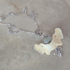 Ketting van been, ketting van gotisch been, hanger van been | halloween-sieraden, wervelhanger, gotische choker, schedelsieraden