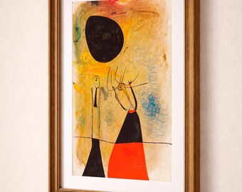 Joan Miro Abstract Surreal Wall Art Print, Modern Poster, Colorful Contemporary Art, Digital Download,Abstract Wall Art Print
